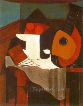 Livre compotier et mandoline 1924 Cubismo Pinturas al óleo